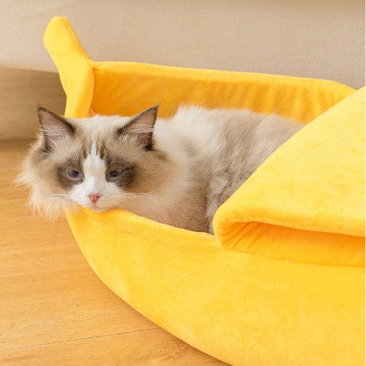 Banane lit pour chat